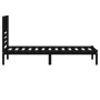 Solid black pine wood bed frame 100x200 cm by vidaXL, Beds and slatted bases - Ref: Foro24-3101017, Price: 133,77 €, Discount: %
