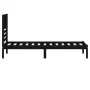 Solid black pine wood bed frame 100x200 cm by vidaXL, Beds and slatted bases - Ref: Foro24-3101017, Price: 132,10 €, Discount: %