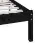Solid black pine wood bed frame 100x200 cm by vidaXL, Beds and slatted bases - Ref: Foro24-3101017, Price: 132,10 €, Discount: %