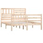 Kleines Doppelbettgestell aus Massivholz 135x190 cm von vidaXL, Betten und Lattenroste - Ref: Foro24-3101063, Preis: 142,45 €...