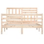 Kleines Doppelbettgestell aus Massivholz 135x190 cm von vidaXL, Betten und Lattenroste - Ref: Foro24-3101063, Preis: 142,45 €...