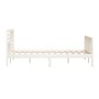 Weißer Massivholzbettrahmen 160x200 cm von vidaXL, Betten und Lattenroste - Ref: Foro24-3101164, Preis: 165,77 €, Rabatt: %