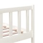 Weißer Massivholzbettrahmen 160x200 cm von vidaXL, Betten und Lattenroste - Ref: Foro24-3101164, Preis: 165,77 €, Rabatt: %