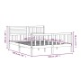 Weißer Massivholzbettrahmen 160x200 cm von vidaXL, Betten und Lattenroste - Ref: Foro24-3101164, Preis: 165,77 €, Rabatt: %