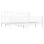 Estructura cama de madera maciza blanca super king 180x200 cm de vidaXL, Camas y somieres - Ref: Foro24-3101104, Precio: 171,...