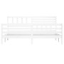 Super-King-Size-Bettgestell aus weißem Massivholz, 180 x 200 cm von vidaXL, Betten und Lattenroste - Ref: Foro24-3101104, Pre...