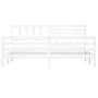 Super king white solid wood bed frame 180x200 cm by vidaXL, Beds and slatted bases - Ref: Foro24-3101104, Price: 171,78 €, Di...