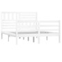Weißer Massivholzbettrahmen 150x200 cm von vidaXL, Betten und Lattenroste - Ref: Foro24-3101094, Preis: 157,43 €, Rabatt: %