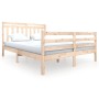 Estructura de cama de madera maciza 160x200 cm