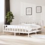 Weißer Massivholzbettrahmen 200x200 cm von vidaXL, Betten und Lattenroste - Ref: Foro24-3100979, Preis: 151,83 €, Rabatt: %