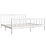 Weißer Massivholzbettrahmen 200x200 cm von vidaXL, Betten und Lattenroste - Ref: Foro24-3100979, Preis: 151,83 €, Rabatt: %