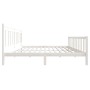 Weißer Massivholzbettrahmen 200x200 cm von vidaXL, Betten und Lattenroste - Ref: Foro24-3100979, Preis: 151,83 €, Rabatt: %