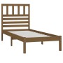 Solid pine wood bed frame honey brown 100x200 cm by vidaXL, Beds and slatted bases - Ref: Foro24-3101016, Price: 108,52 €, Di...
