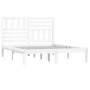 Massives Bettgestell aus weißem Kiefernholz, 135 x 190 cm von vidaXL, Betten und Lattenroste - Ref: Foro24-3100999, Preis: 14...
