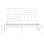Solid white pine wood bed frame 135x190 cm by vidaXL, Beds and slatted bases - Ref: Foro24-3100999, Price: 147,23 €, Discount: %