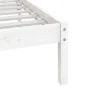 Solid white pine wood bed frame 135x190 cm by vidaXL, Beds and slatted bases - Ref: Foro24-3100999, Price: 147,23 €, Discount: %