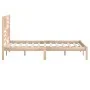 Solid pine wood bed frame 135x190 cm by vidaXL, Beds and slatted bases - Ref: Foro24-3100998, Price: 135,37 €, Discount: %