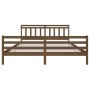 Honey brown solid wood bed frame 200x200 cm by vidaXL, Beds and slatted bases - Ref: Foro24-3100677, Price: 168,25 €, Discoun...