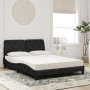 Cama con colchón terciopelo negro 120x200 cm