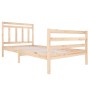 Solid wood bed frame 120x200 cm by vidaXL, Beds and slatted bases - Ref: Foro24-3100649, Price: 113,50 €, Discount: %