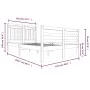 Solid wood bed frame 120x200 cm by vidaXL, Beds and slatted bases - Ref: Foro24-3100649, Price: 112,15 €, Discount: %