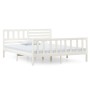 Weißer Massivholzbettrahmen 140x190 cm von vidaXL, Betten und Lattenroste - Ref: Foro24-3101134, Preis: 157,97 €, Rabatt: %