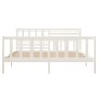 Weißer Massivholzbettrahmen 140x190 cm von vidaXL, Betten und Lattenroste - Ref: Foro24-3101134, Preis: 157,97 €, Rabatt: %