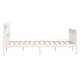 Weißer Massivholzbettrahmen 140x190 cm von vidaXL, Betten und Lattenroste - Ref: Foro24-3101134, Preis: 157,97 €, Rabatt: %
