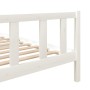 Weißer Massivholzbettrahmen 140x190 cm von vidaXL, Betten und Lattenroste - Ref: Foro24-3101134, Preis: 157,97 €, Rabatt: %