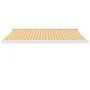 Toldo retráctil aluminio y tela blanco y amarillo 3x2,5 m