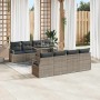 Conjunto de sofá de jardín 7 pcs Gris 100 x 55 x 73 cm