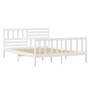 Kleines Doppelbettgestell aus Massivholz weiß 120x190 cm von vidaXL, Betten und Lattenroste - Ref: Foro24-3101124, Preis: 147...
