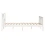 Small double bed frame solid wood white 120x190 cm by vidaXL, Beds and slatted bases - Ref: Foro24-3101124, Price: 145,85 €, ...