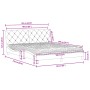 Cama con colchón terciopelo rosa 160x200 cm