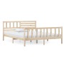 Solid wood bed frame 120x200 cm by vidaXL, Beds and slatted bases - Ref: Foro24-3101148, Price: 130,29 €, Discount: %