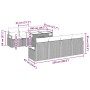 Conjunto de sofá de jardín 7 pcs Gris 100 x 55 x 73 cm