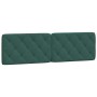 Cama con colchón terciopelo verde oscuro 180x200 cm