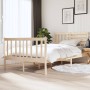 Small solid wood double bed frame 120x190 cm by vidaXL, Beds and slatted bases - Ref: Foro24-3101123, Price: 128,45 €, Discou...
