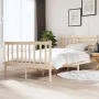 Small solid wood double bed frame 120x190 cm by vidaXL, Beds and slatted bases - Ref: Foro24-3101123, Price: 126,93 €, Discou...