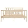 Small solid wood double bed frame 120x190 cm by vidaXL, Beds and slatted bases - Ref: Foro24-3101123, Price: 126,93 €, Discou...