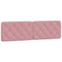 Cama con colchón terciopelo rosa 180x200 cm