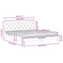Cama con colchón terciopelo rosa 180x200 cm