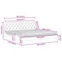 Cama con colchón terciopelo gris claro 200x200 cm