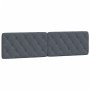 Cama con colchón terciopelo gris oscuro 200x200 cm