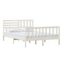 Weißer Massivholzbettrahmen 140x200 cm von vidaXL, Betten und Lattenroste - Ref: Foro24-3101154, Preis: 152,10 €, Rabatt: %