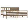 Honigbraunes Massivholzbettgestell 200x200 cm von vidaXL, Betten und Lattenroste - Ref: Foro24-3101111, Preis: 195,74 €, Raba...