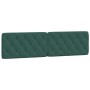 Cama con colchón terciopelo verde oscuro 200x200 cm
