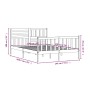 Weißer Massivholzbettrahmen 140x200 cm von vidaXL, Betten und Lattenroste - Ref: Foro24-3101154, Preis: 152,10 €, Rabatt: %