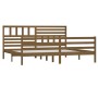 Honigbraunes Massivholzbettgestell 200x200 cm von vidaXL, Betten und Lattenroste - Ref: Foro24-3101111, Preis: 195,74 €, Raba...