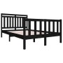 Estructura de cama de madera maciza negra 140x190 cm de vidaXL, Camas y somieres - Ref: Foro24-3100703, Precio: 173,59 €, Des...